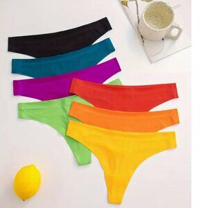 NEW. 7 pair bright colored thong underwear